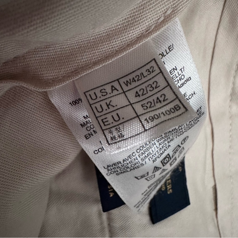 346" Brooks Brothers Men’s Advantage Chino Clark Khaki Pants Size 42/32 - Picture 4 of 6